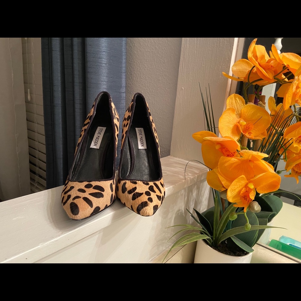 Real fur!!!! Leopard pumps